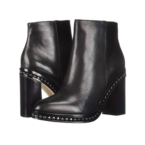 Coach Shoes - COACH Black Leather Justina Ankle Bootie NWT